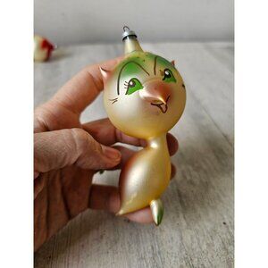 Vintage carlini owl bird Italian ornament RARE glass Xmas tree